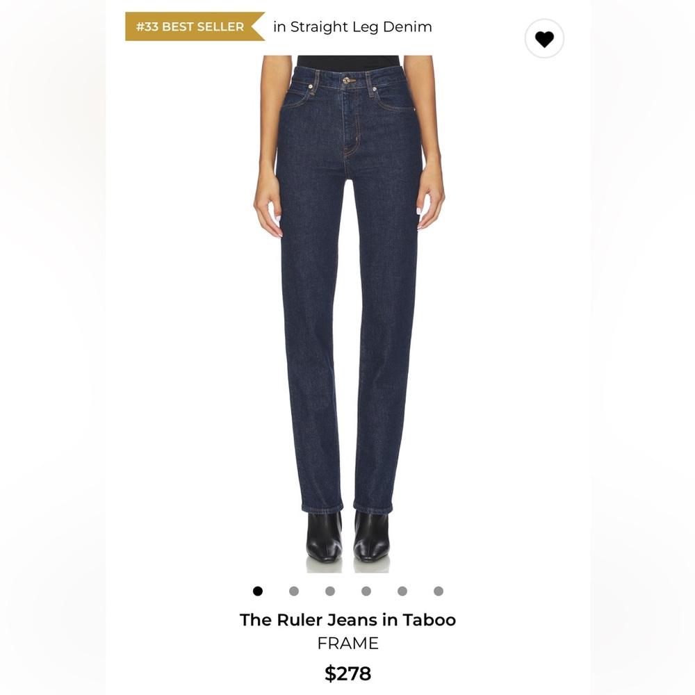 Frame Denim Straight-Leg Jeans in Taboo Indigo